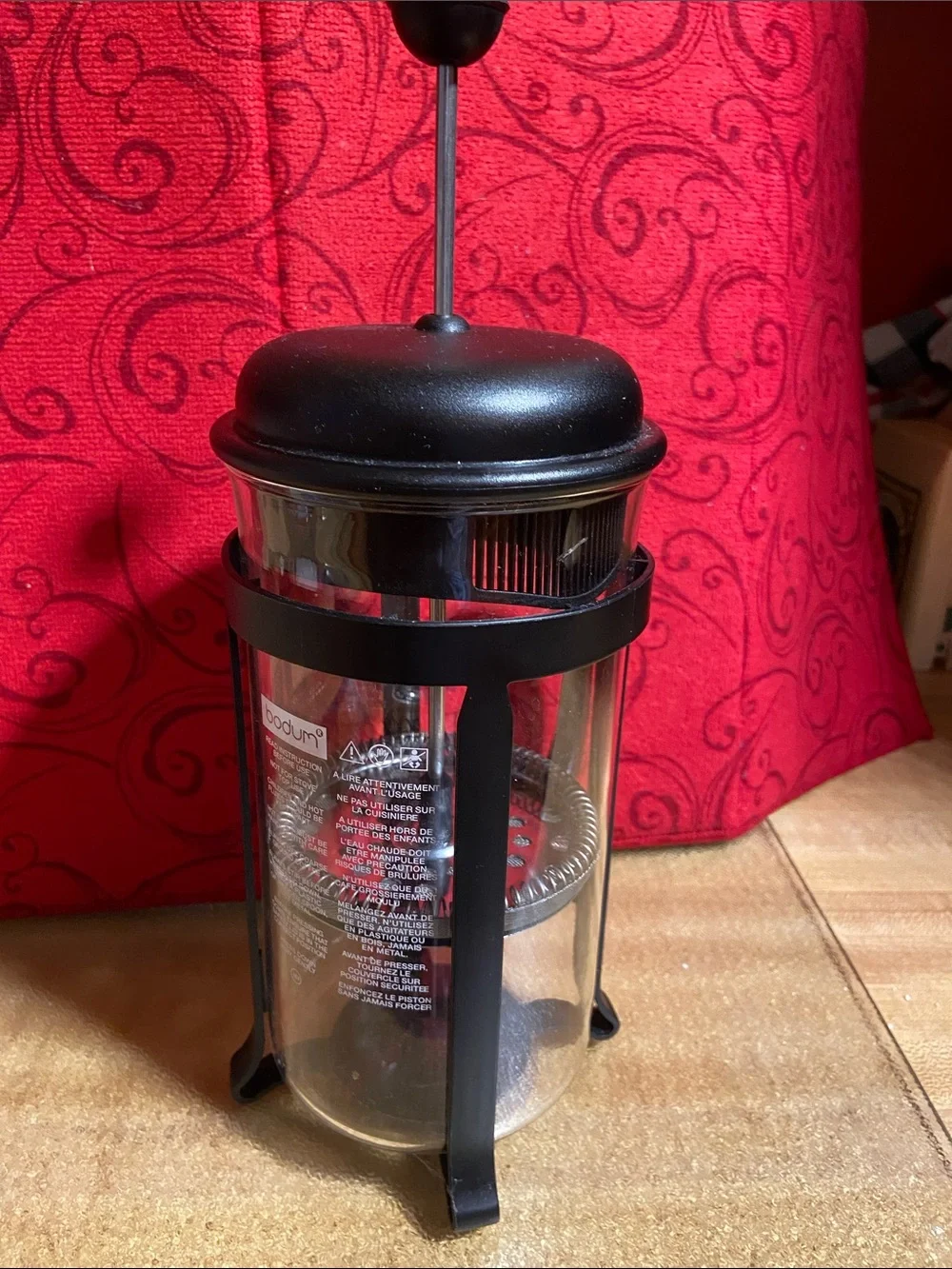 French Press Coffee Maker - Black BODUM  Used 1 time.